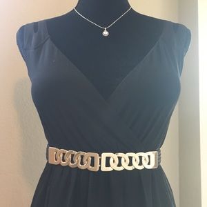 Elegant long black maxi dress